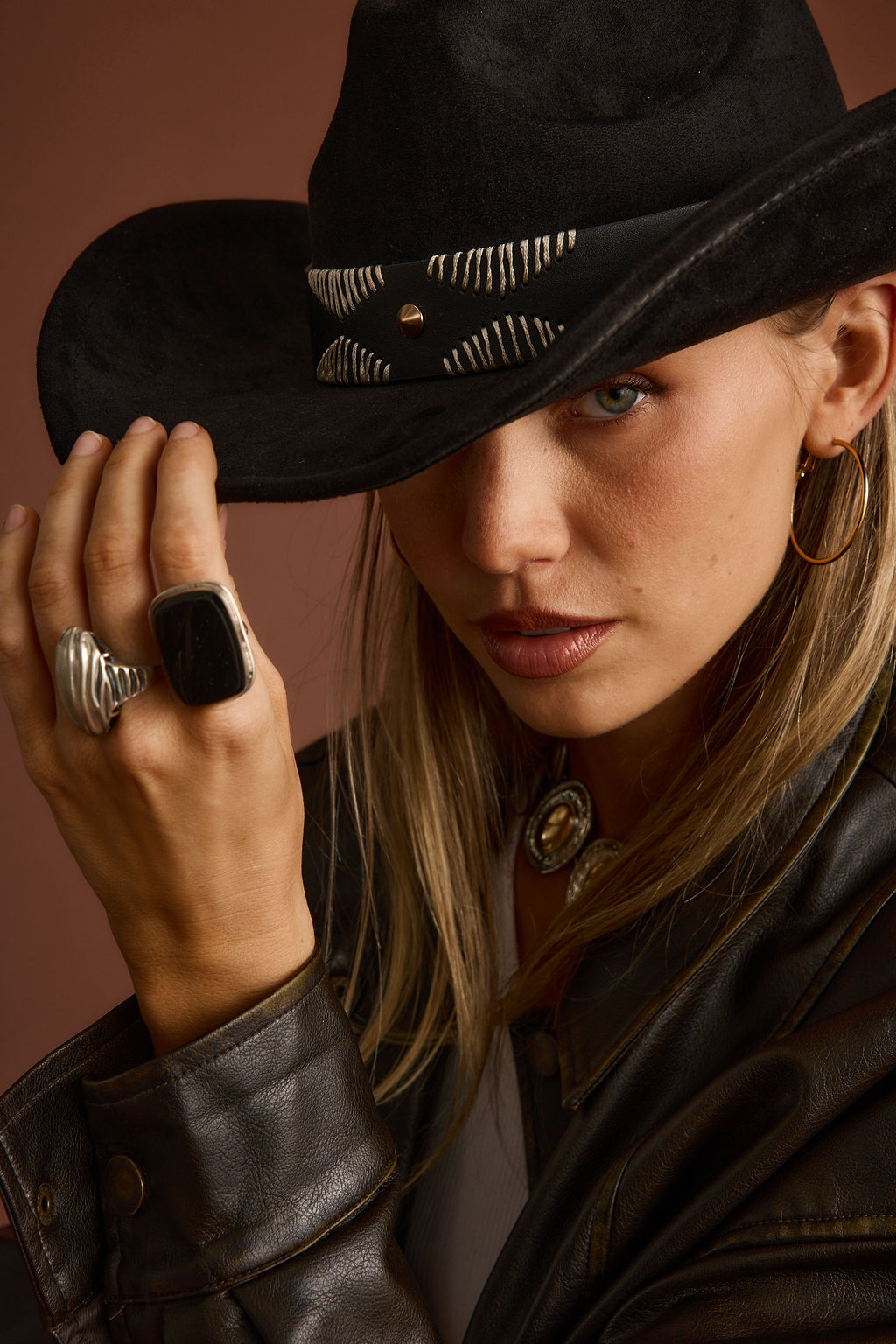 Talon Black Suede Cowboy Hat