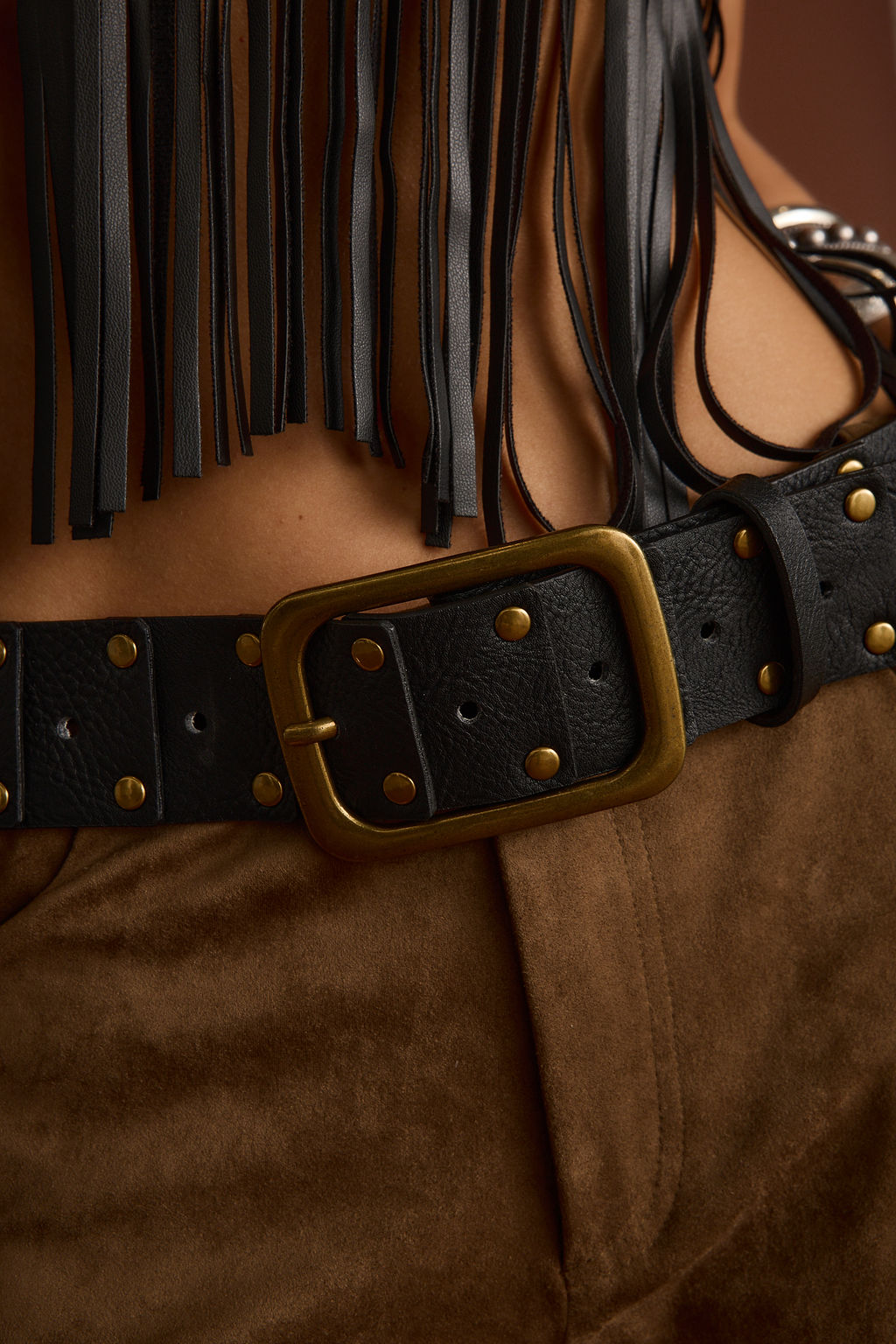Tempest Black Studded Belt