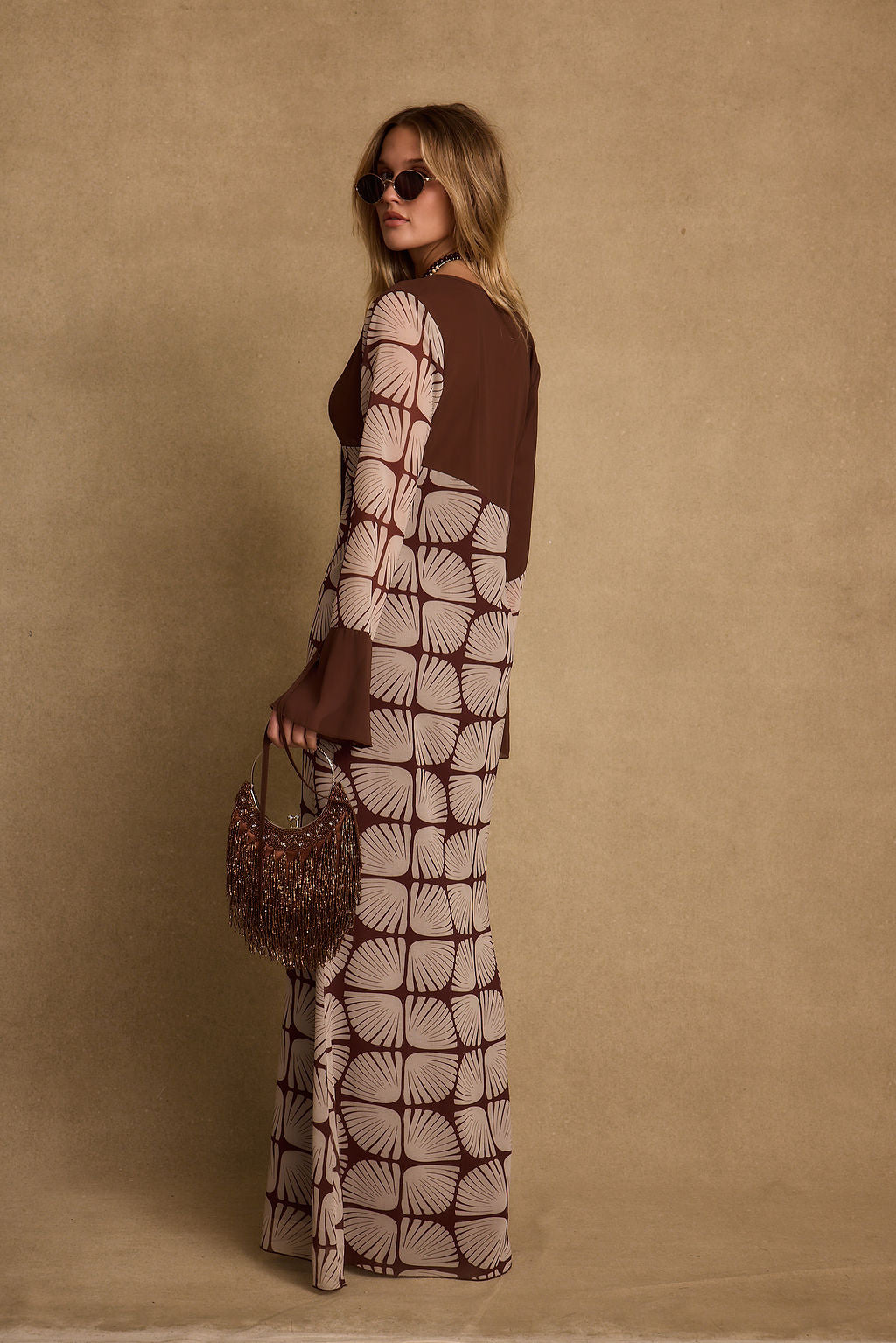 Thea Block Print Maxi Dress