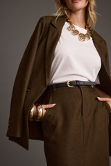 Tory Mocha Twill Blazer