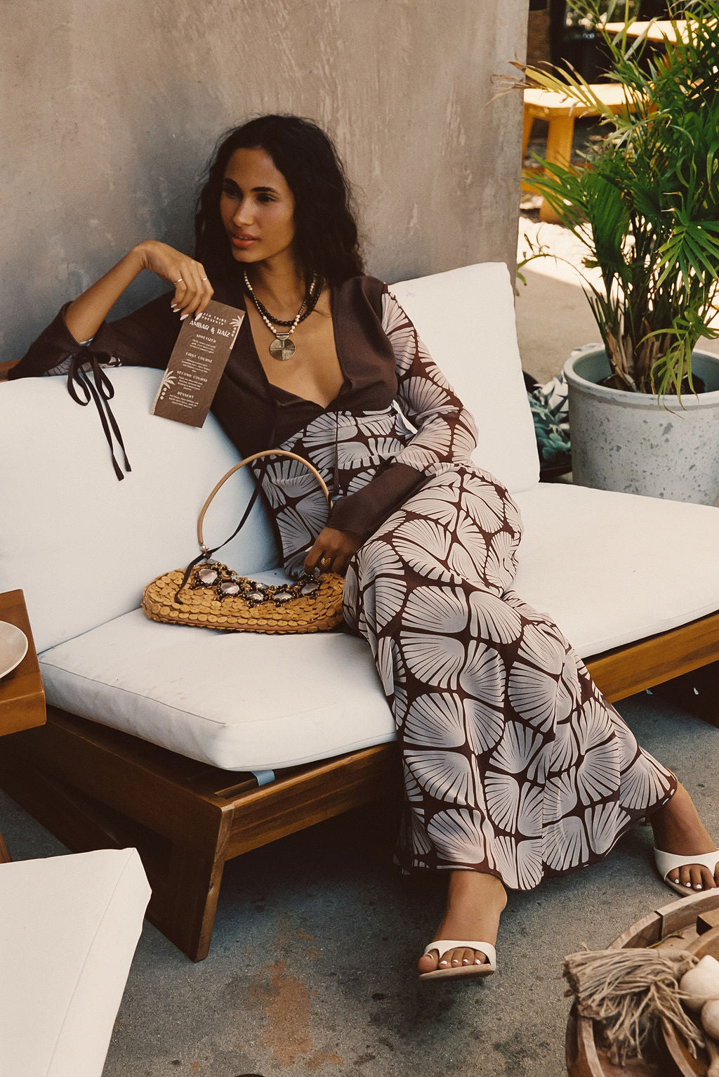 Thea Block Print Maxi Dress
