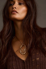 Tina Gold Pendent Necklace