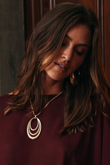 Tina Gold Pendent Necklace