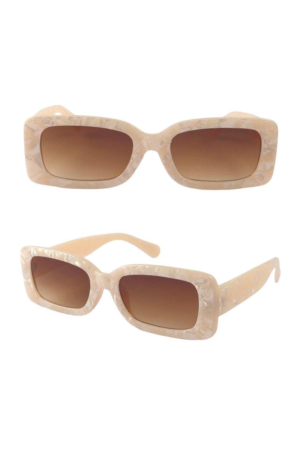 Close-up of the Tropicana Light Pink Sunglasses showcasing the fabric texture and design details.