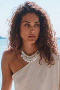 Ulla Gold and Shell Statement Necklace