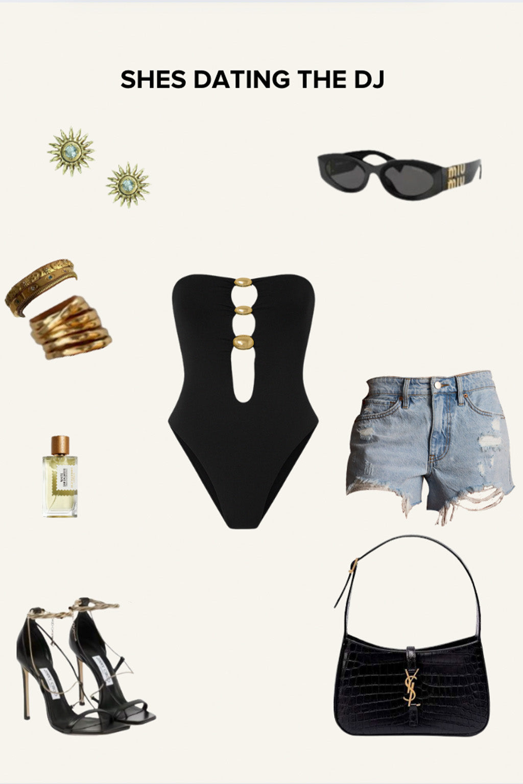 Sola Black Embellished One Piece Swimsuit