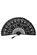 Unveiled Black Lace Fan
