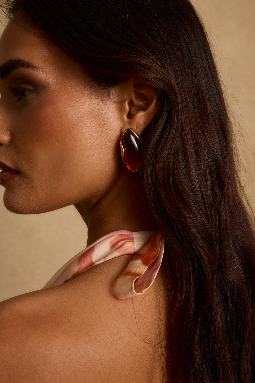 Veda Amber Stone Earrings - O/S Size - Women's Jewelry