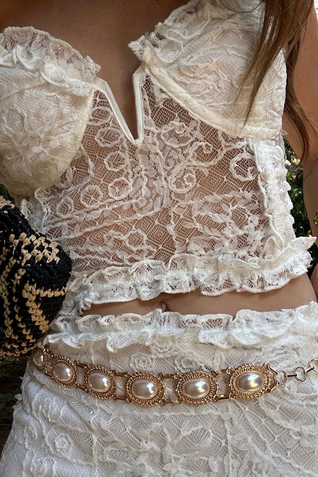 Vienna White Lace Corset Top