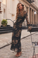 Vivienne Floral Chiffon Maxi Dress