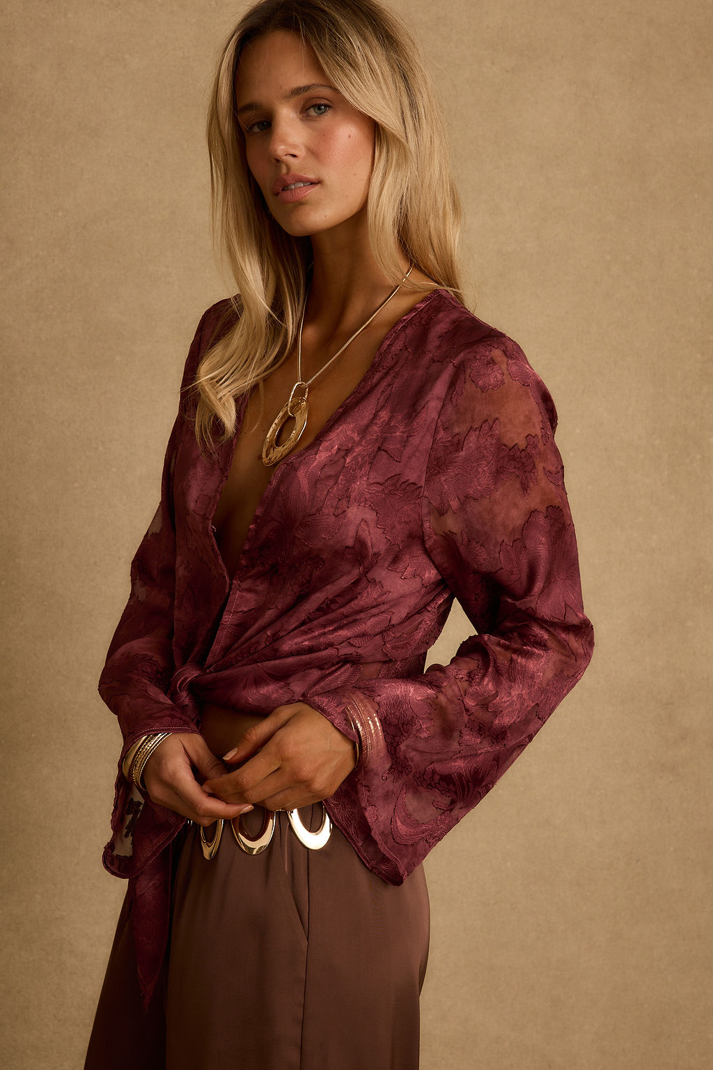 Waverly Mulberry Blouse