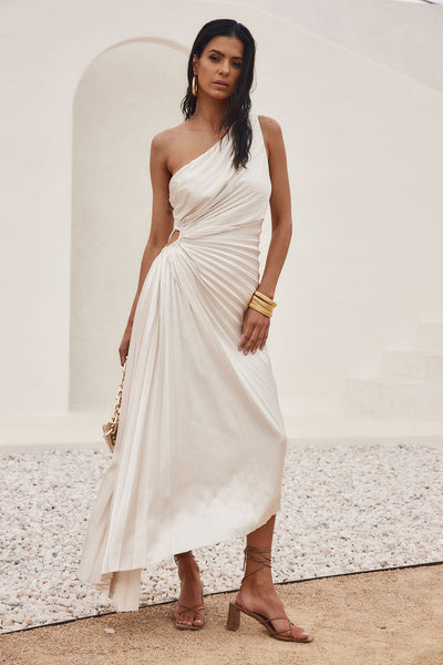 White Sands One Shoulder Maxi Dress