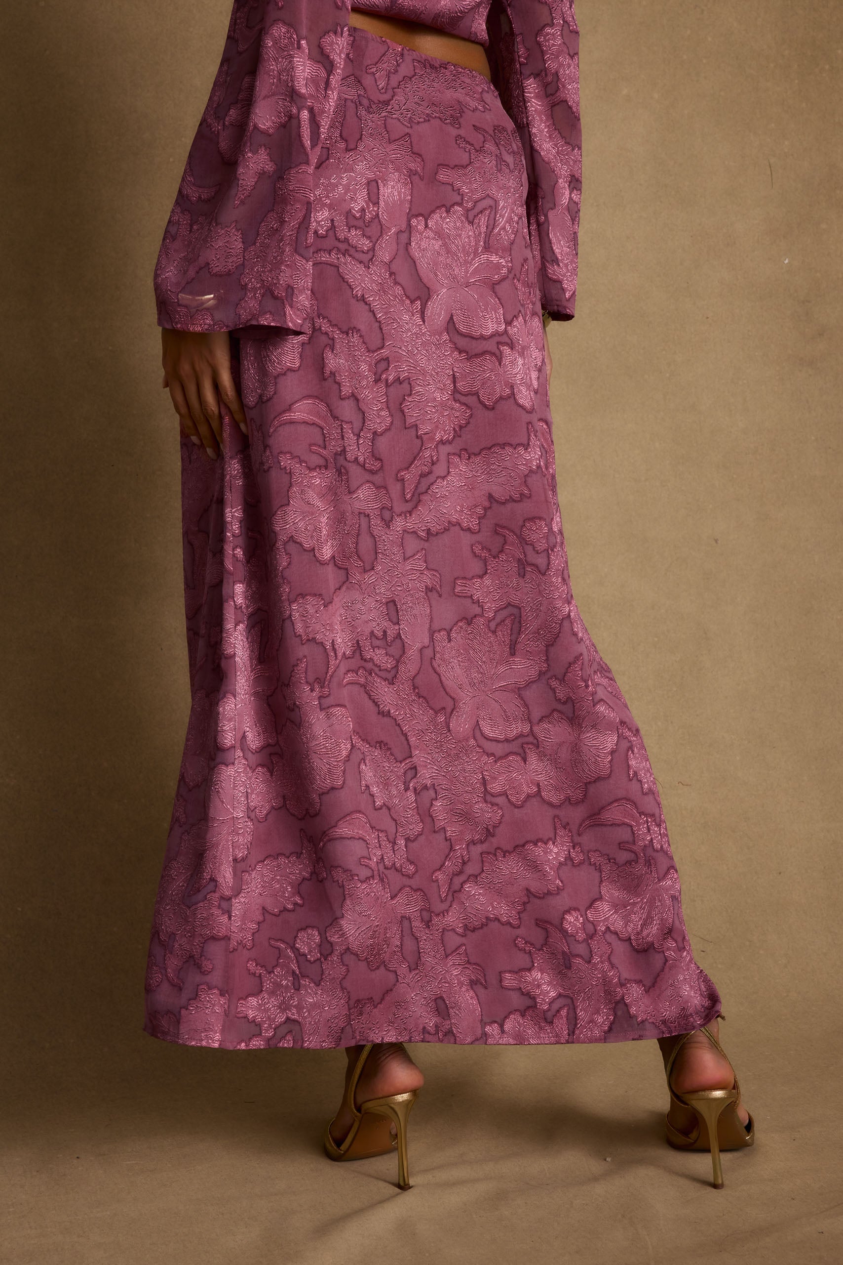 Waverly Mulberry Maxi Skirt