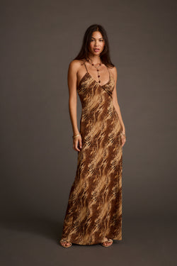Zaila Animal Print Maxi Dress