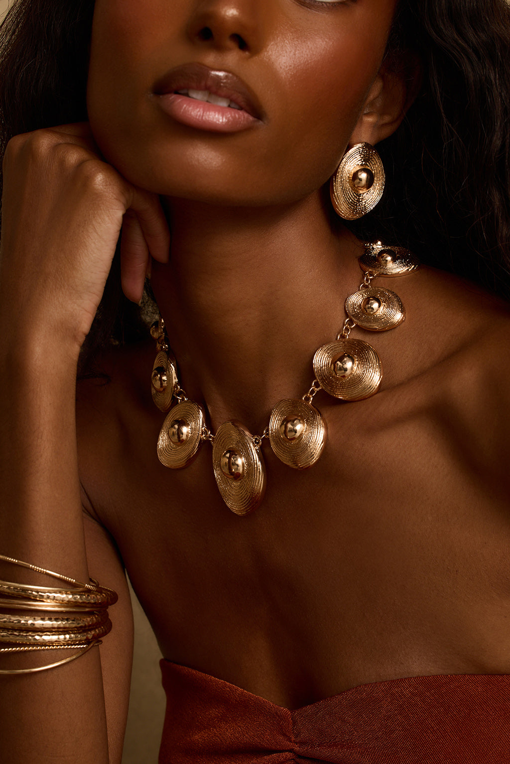Zenith Gold Statement Necklace | 12th Tribe