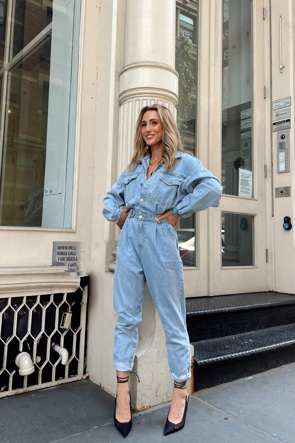 Women's Hendrix Denim Jumpsuit | 12th Tribe