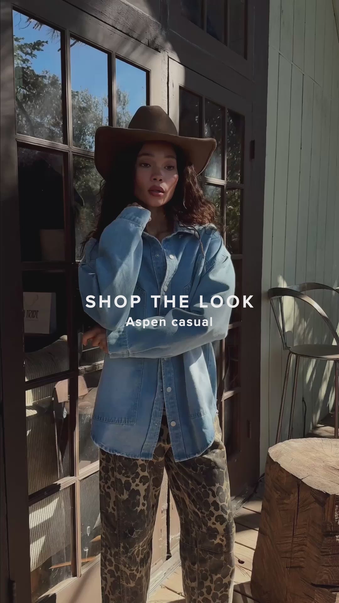 Rocky Light Denim Button Down Top