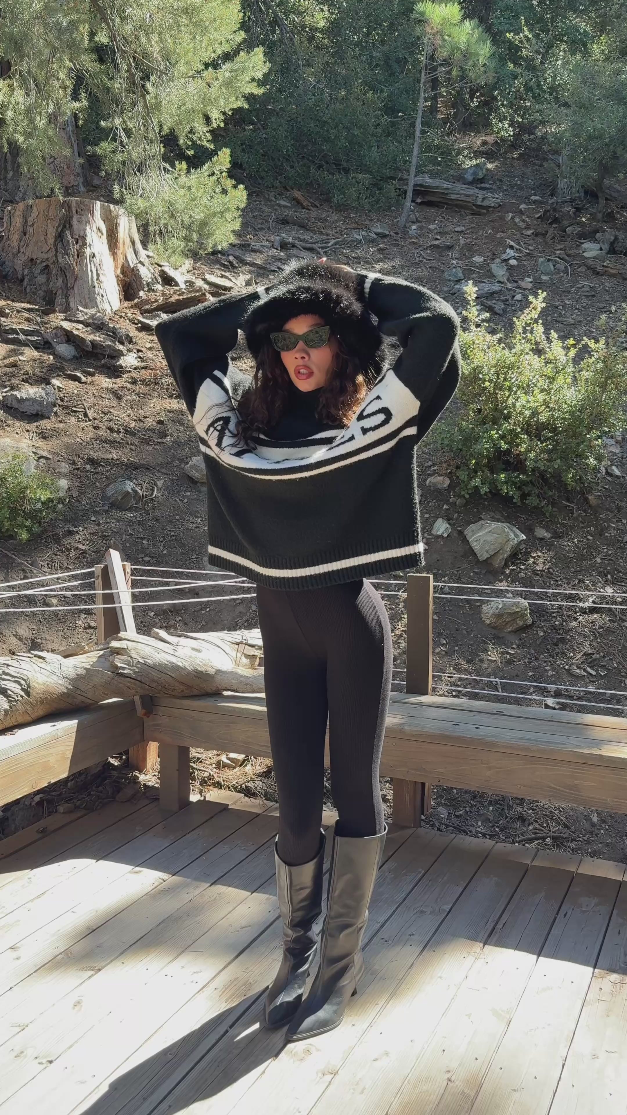 Black And White Ski Sweater | 12th Tribe