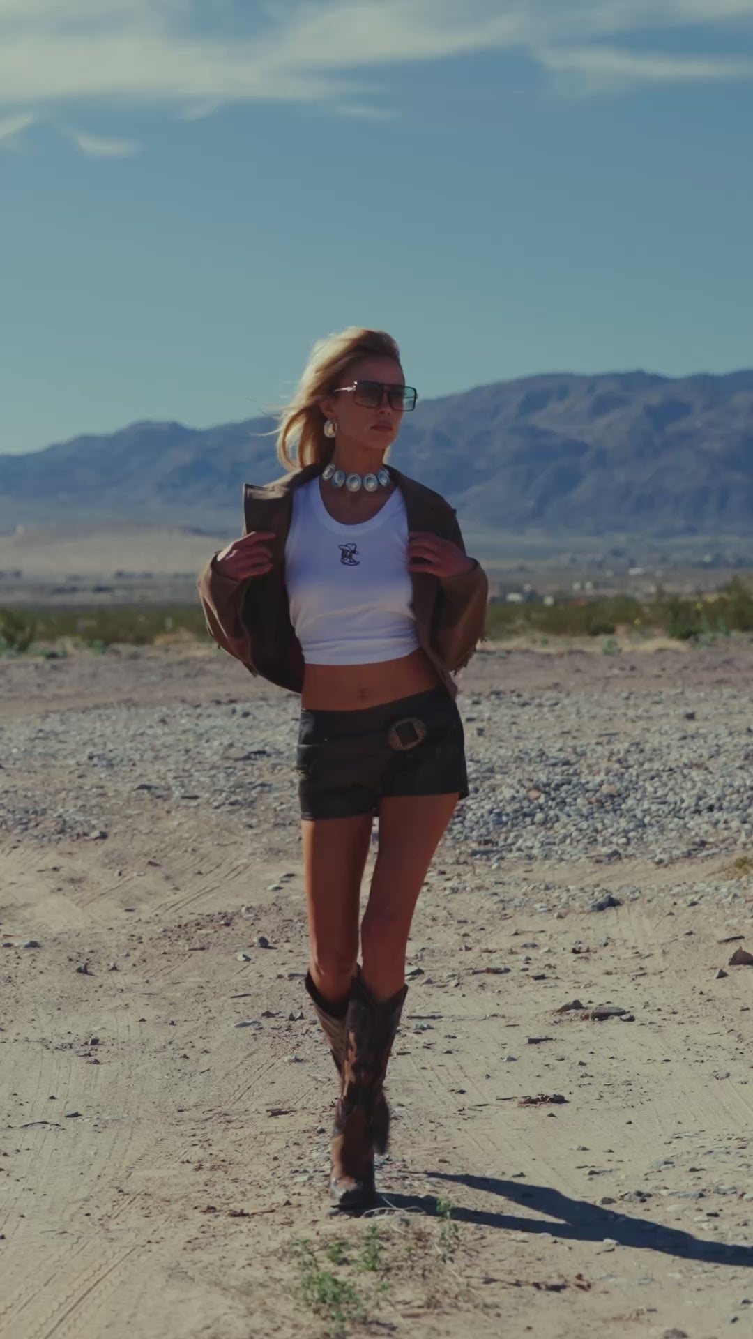 Calloway Brown Vegan Leather Hot Shorts