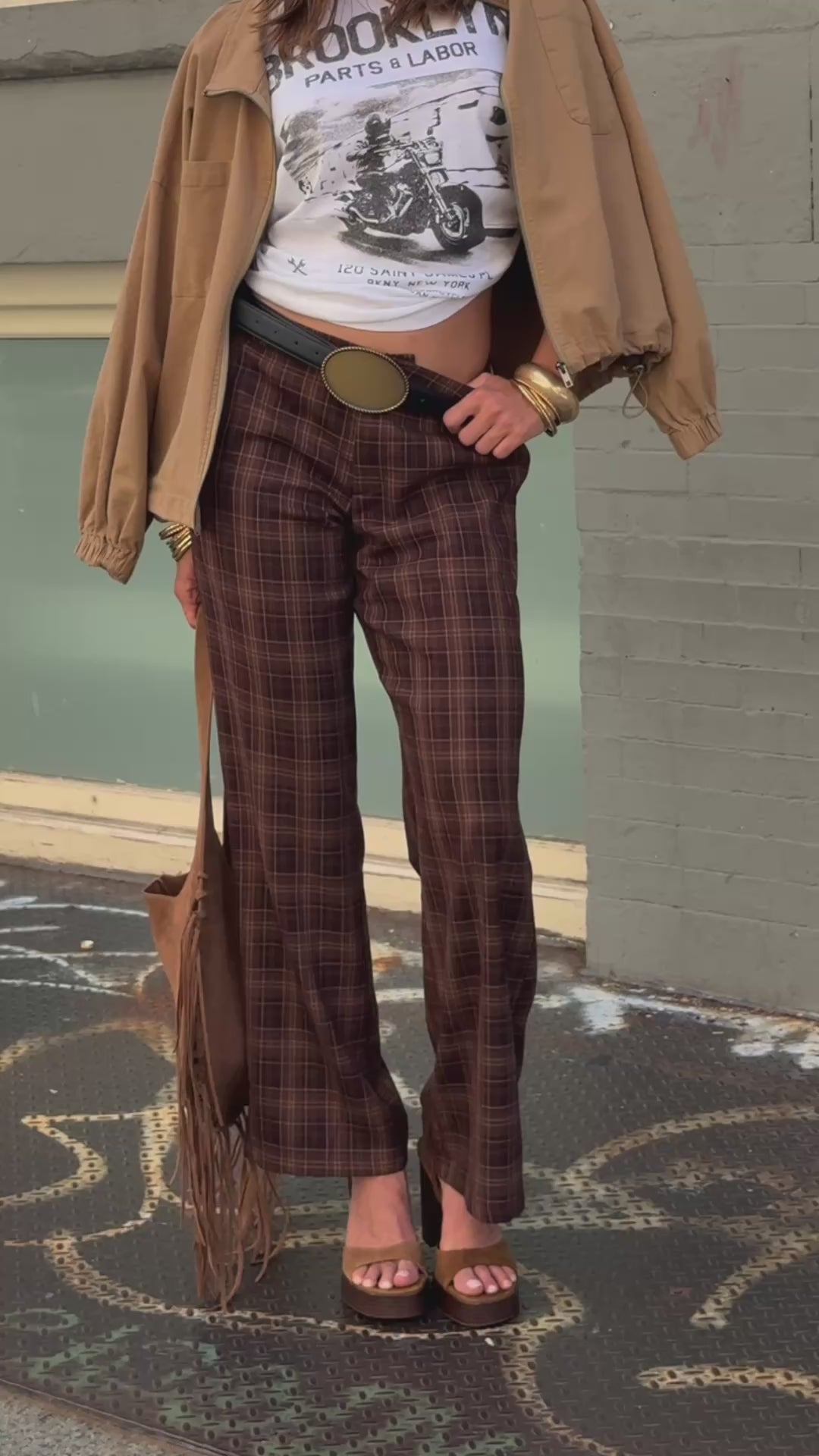 Franklin Mocha Plaid Pants