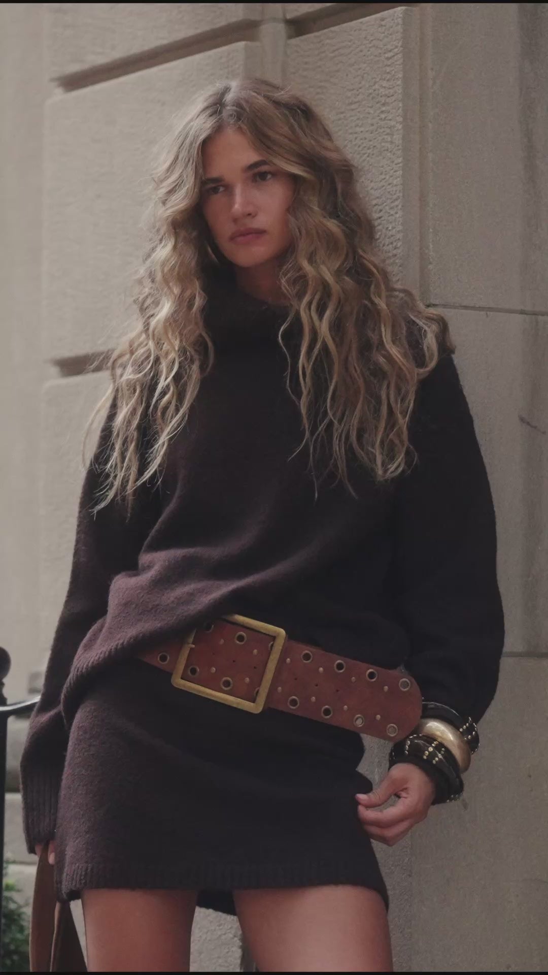 Cedar Espresso Oversized Sweater Turtleneck | 12th Tribe