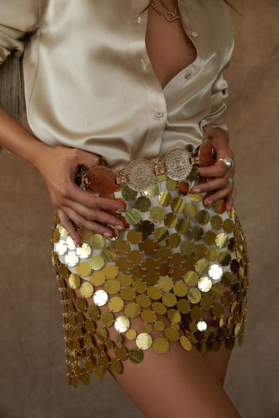Diana Gold Disco Skirt