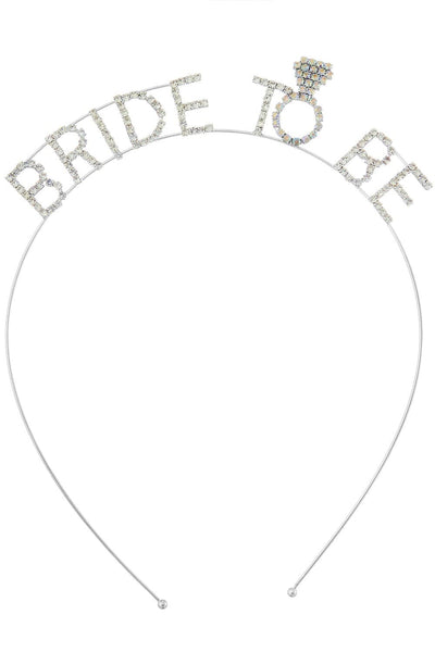 Bride To Be Diamond Silver Headband