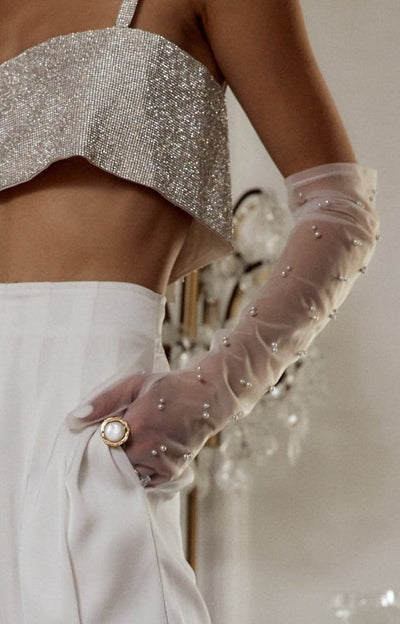 Adaline Pearl Bridal Gloves