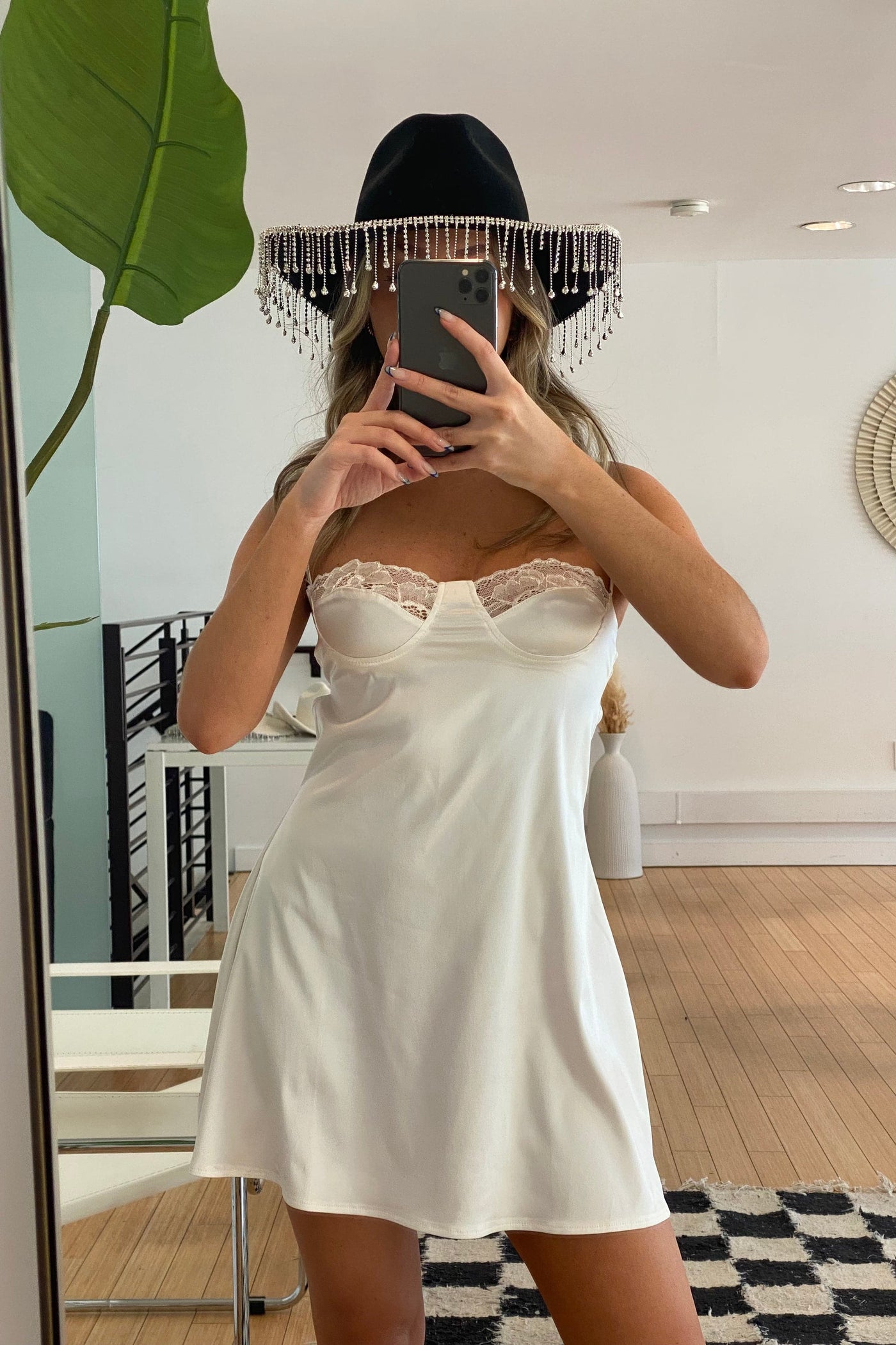 Candace White Mini Slip Dress
