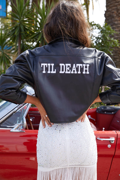'Til Death Black Vegan Leather Jacket