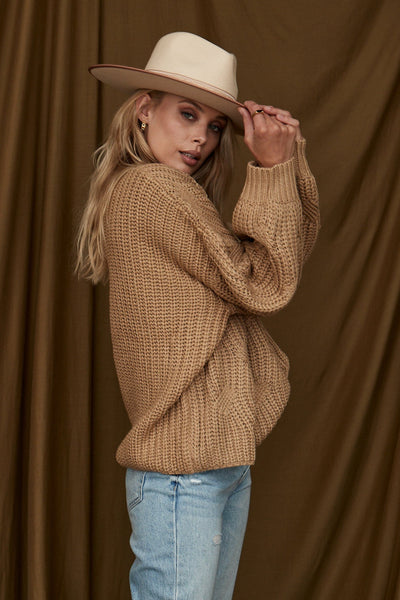 Jana Beige Oversized Sweater