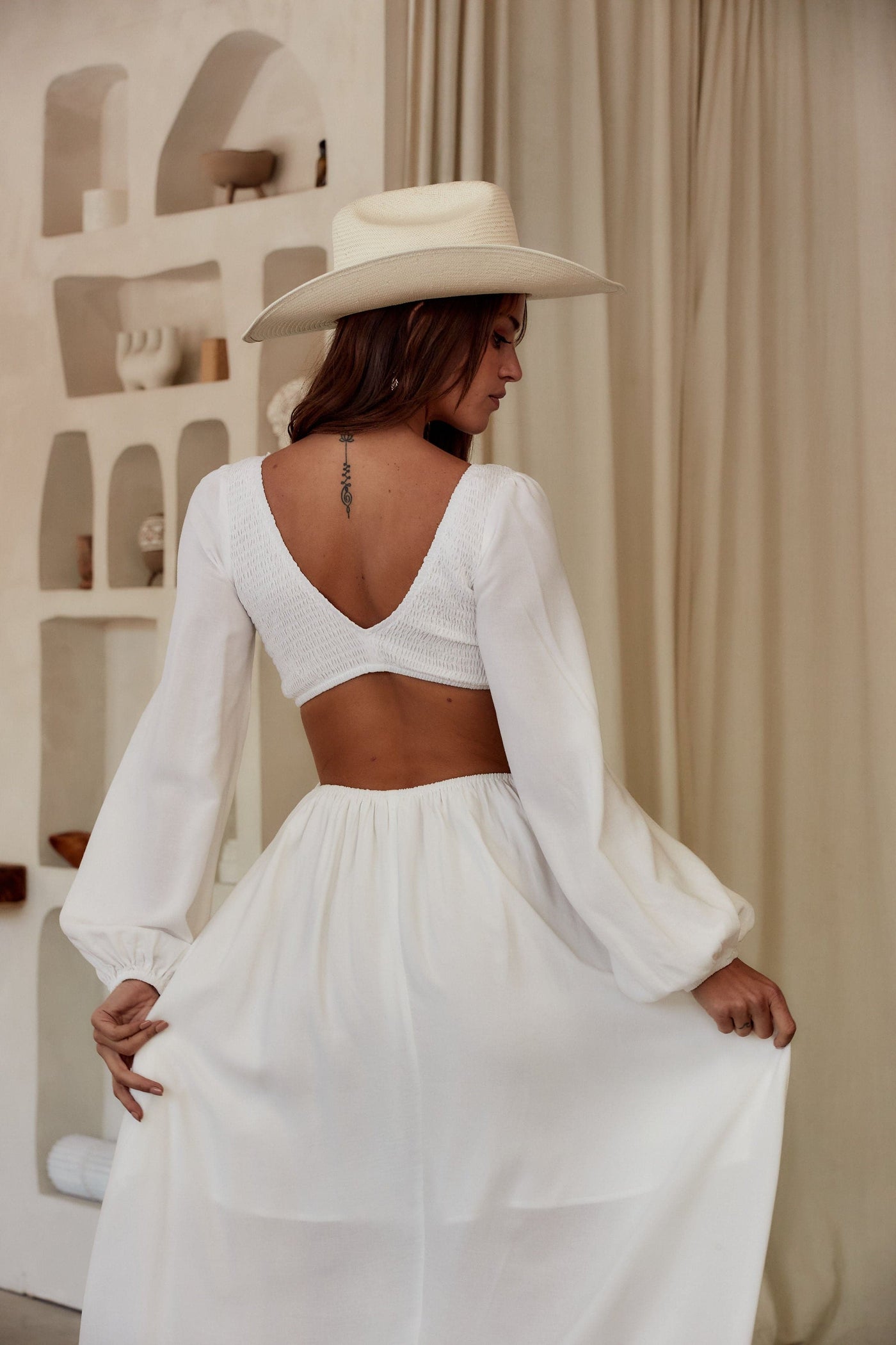 Reina White Cutout Maxi Dress