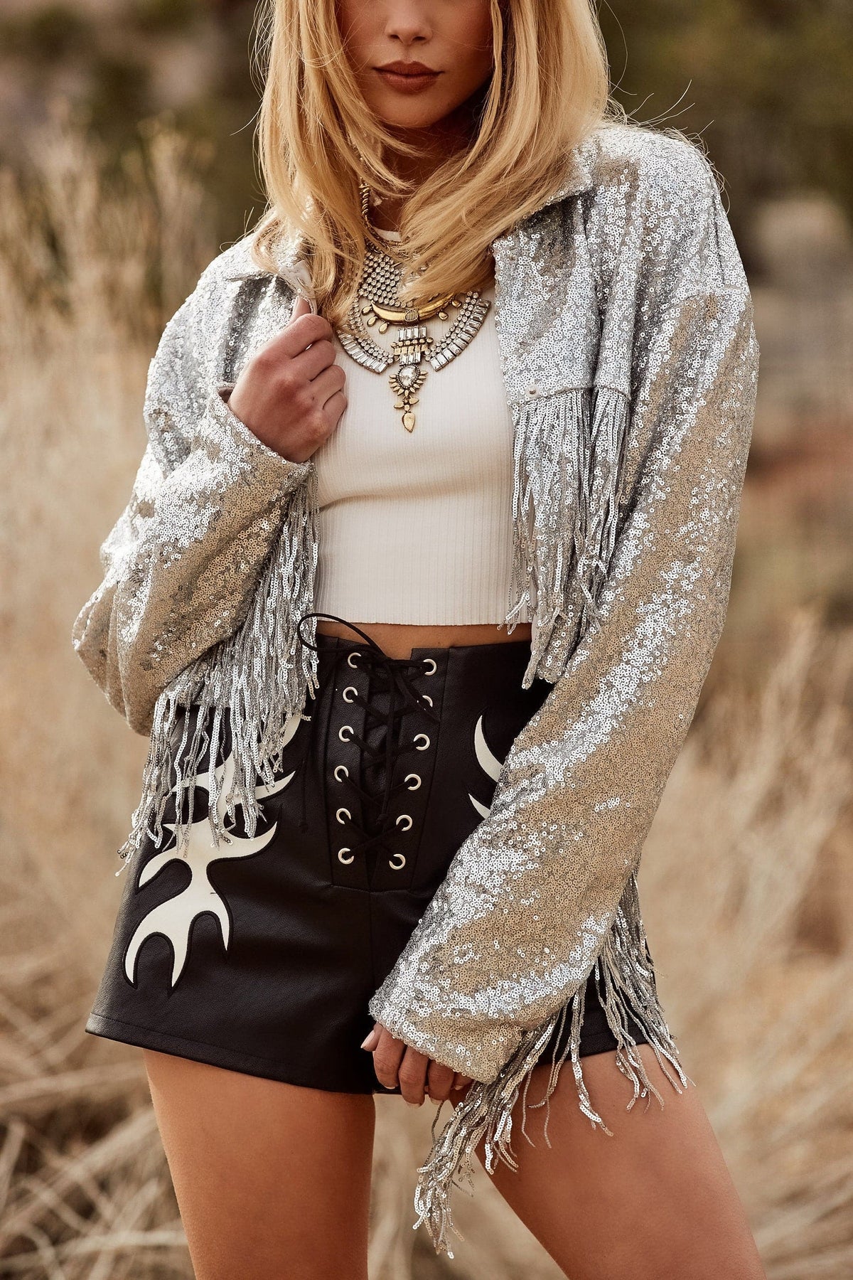 MG Sequin Fringe Jacket main image 1