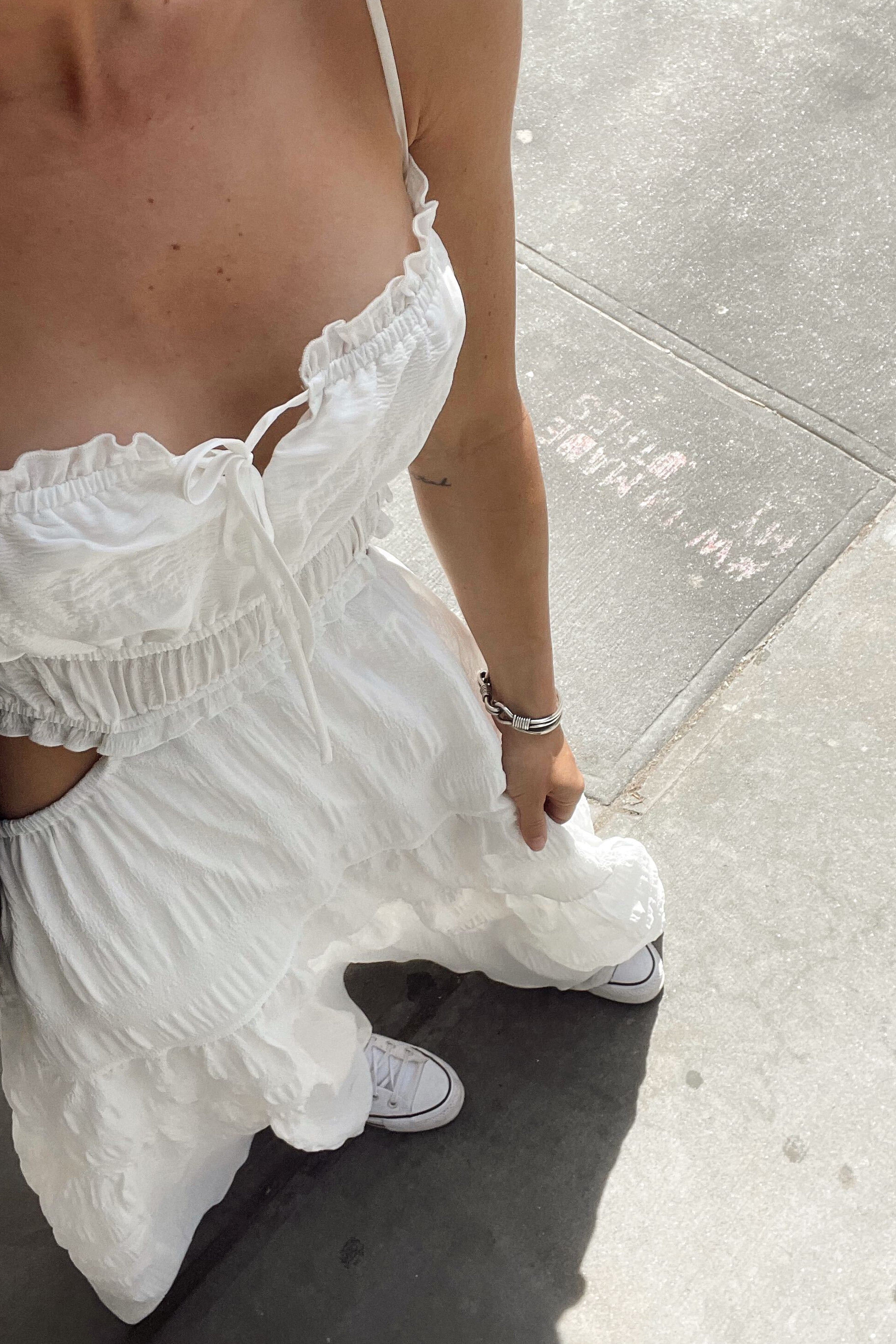 Women's Boho White Maxi Dress Women's Boho White Maxi Dress