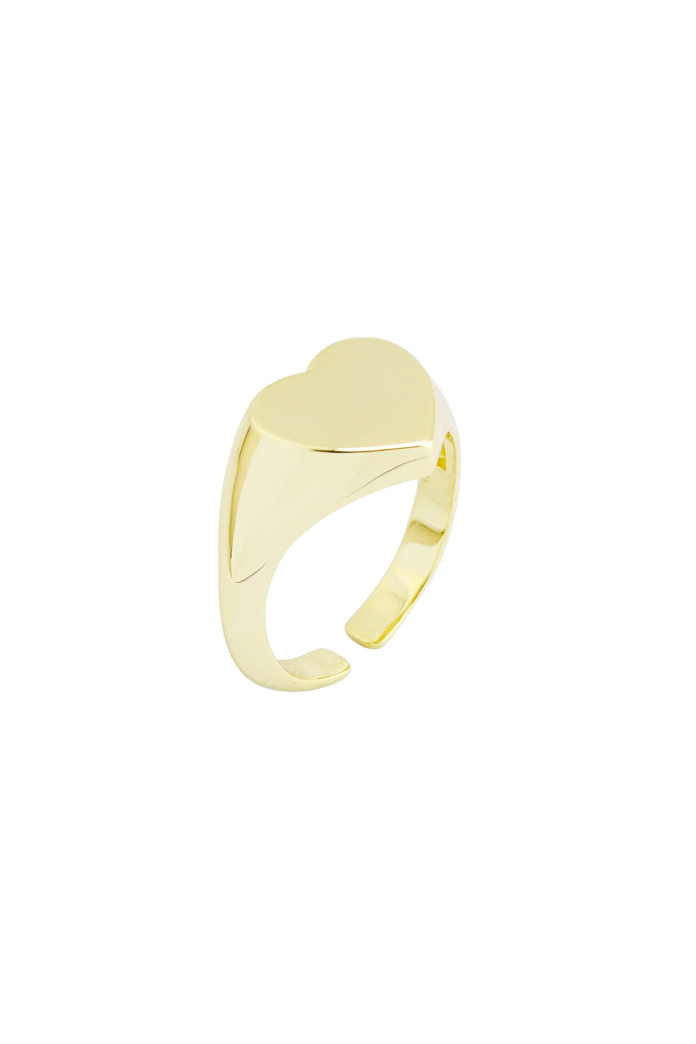 Lacey Gold Heart Signet Ring