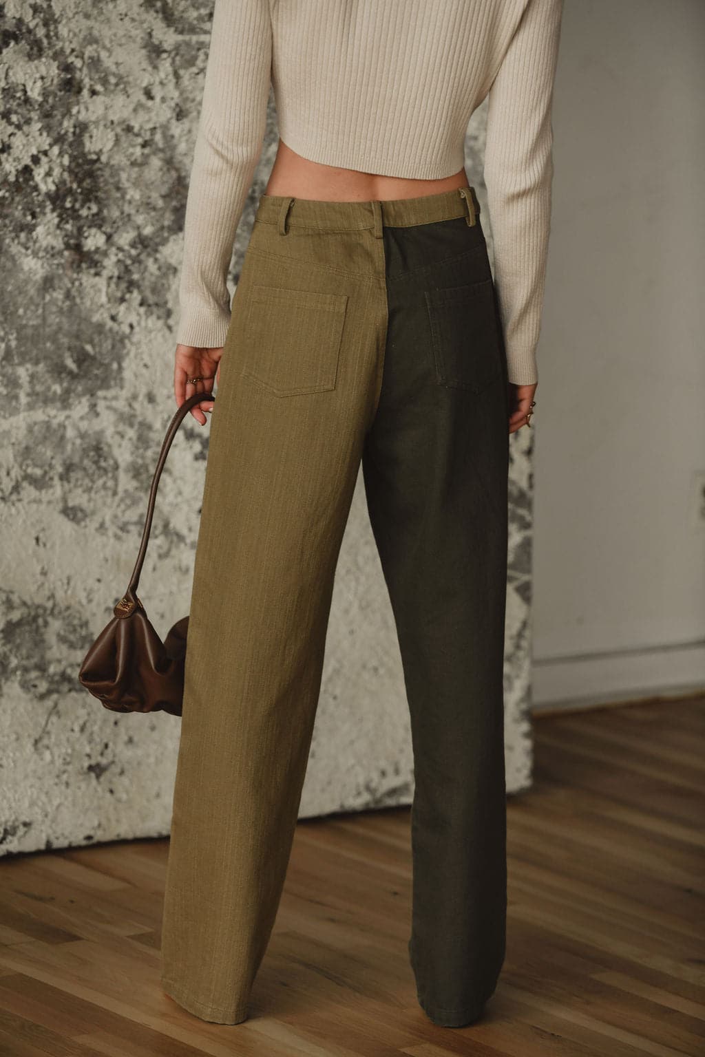 Kiley Olive Colorblock Trousers