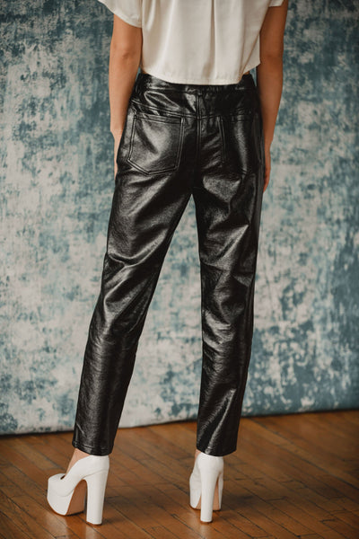 Shiloh Black Vegan Leather Pants